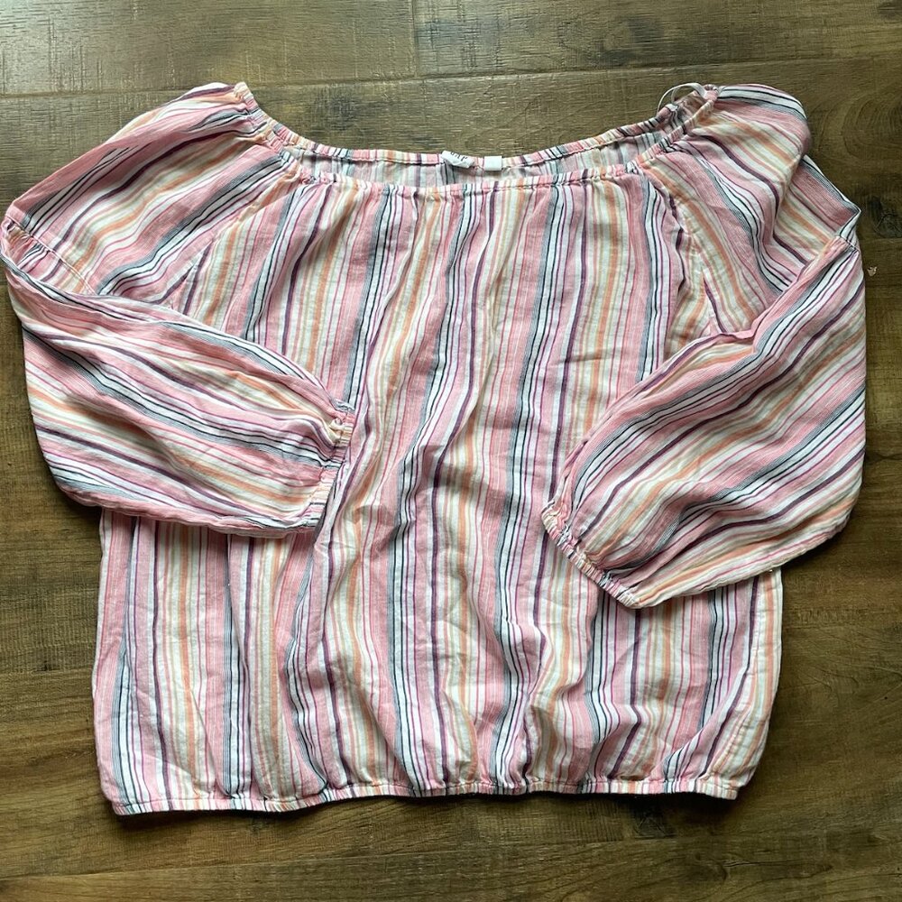 GAP Striped Peasant‎ Blouse | Size Large | Good Condition